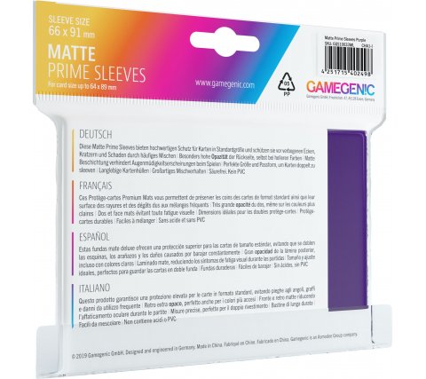 Gamegenic - Matte Prime Sleeves Purple (100 sleeves)