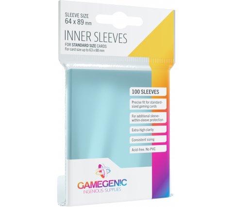 Gamegenic - Inner Sleeves - Clear (100 sleeves)