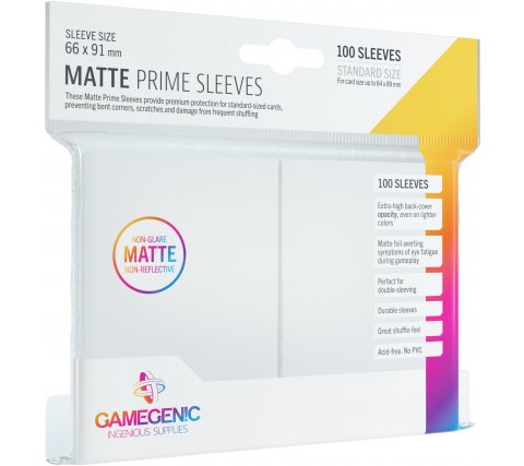 Gamegenic - Matte Prime Sleeves White (100 sleeves)